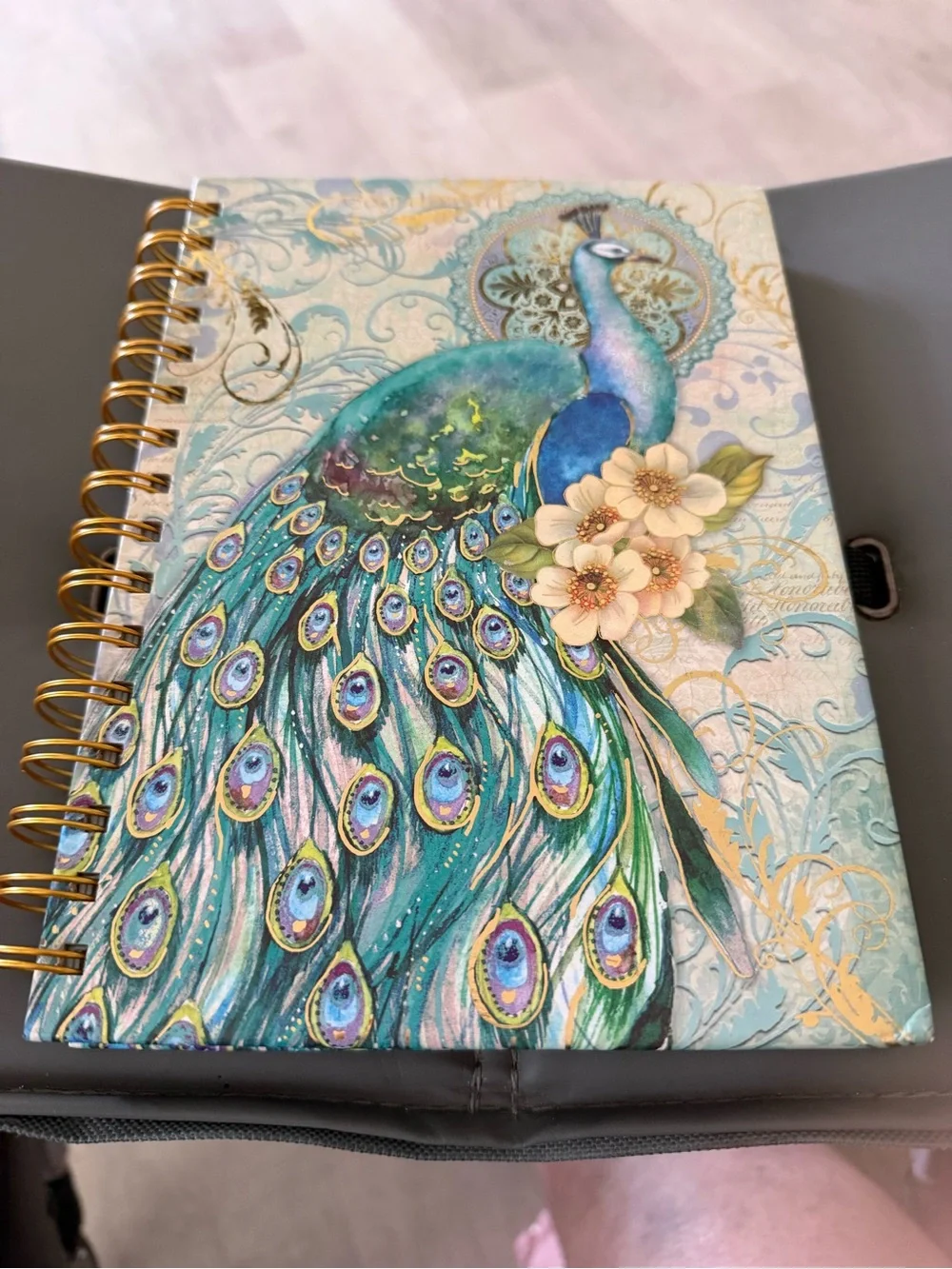 NWOT Peacock Spiral Notebook - Teal & Blue Decorative Journal